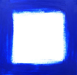 Image showing Blue oil-painted frame