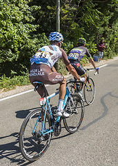 Image showing Two Cyclists on Mont Ventoux - Tour de France 2016