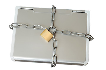 Image showing Laptop in Chains