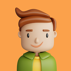 Image showing 3D cartoon avatar of smiling caucasian man