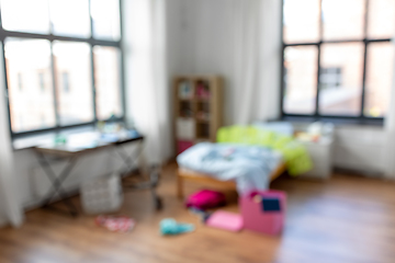 Image showing blurred view of messy home or kid's room