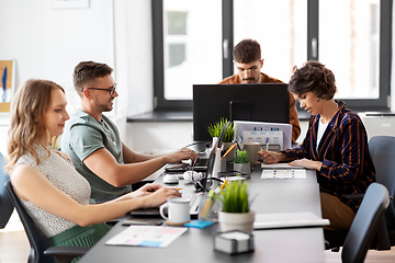 Image showing business team or startuppers working at office