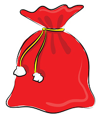 Image showing Image of bag of Santa Claus, vector or color illustration.