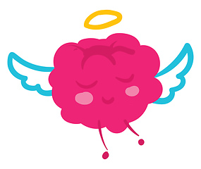 Image showing Image of a raspberry shaped angel, vector or color illustration.