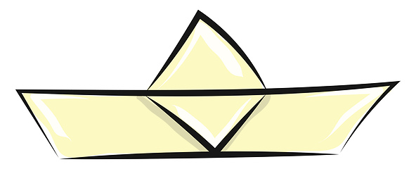 Image showing Paper boat, vector or color illustration.