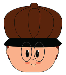 Image showing Image of character-in-hat / boy wearing hat, vector or color ill