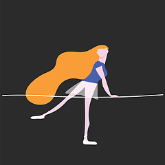 Image showing Image of dancer, vector or color illustration.