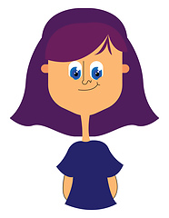 Image showing Purple hair, vector or color illustration.