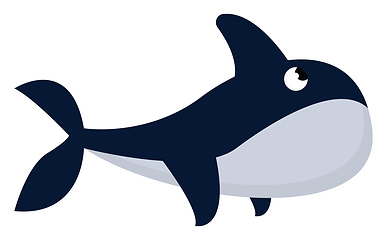 Image showing Image of a big whale, vector or color illustration.