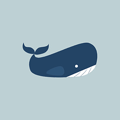 Image showing Whale, vector or color illustration.