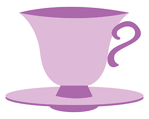 Image showing Purple cup, vector or color illustration.