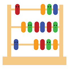 Image showing Image of an abacus, vector or color illustration.