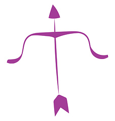 Image showing Image of bow and arrow, vector or color illustration.
