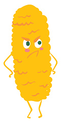 Image showing Image of angry corn, vector or color illustration.