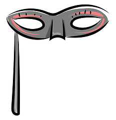 Image showing A grey colored mask for covering face, vector or color illustrat