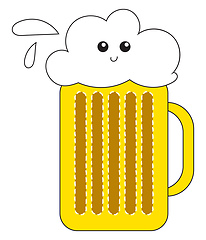 Image showing Image of beer, vector or color illustration.