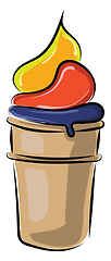 Image showing Image of colorful ice cream, vector or color illustration.