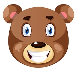 Image showing Bear is feeling satisfied, illustration, vector on white backgro