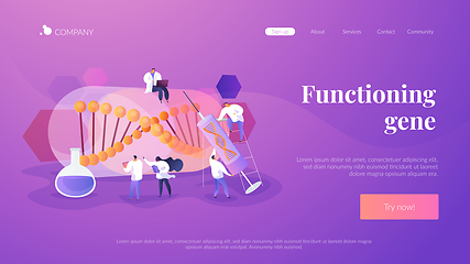 Image showing Gene therapy landing page concept