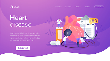 Image showing Ischemic heart disease landing page concept