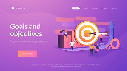 Image showing Goals landing page concept