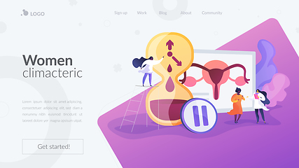 Image showing Menopause landing page concept