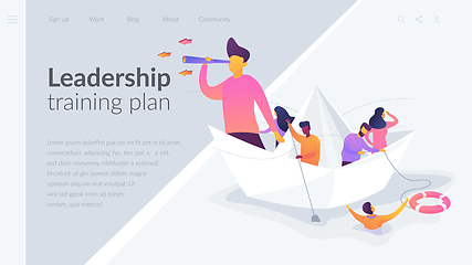 Image showing Leadership landing page template.