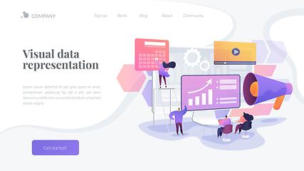 Image showing Digital presentation landing page concept