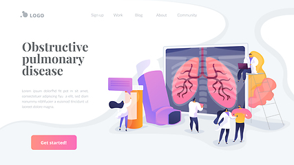 Image showing Chronic obstructive pulmonary disease landing page concept