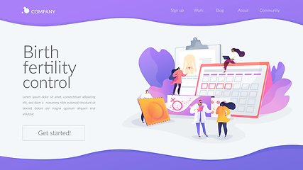 Image showing Female contraceptives landing page concept