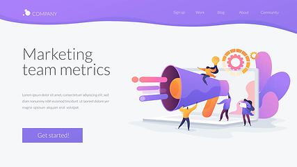 Image showing Marketing team landing page concept