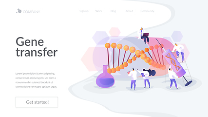 Image showing Gene therapy landing page concept