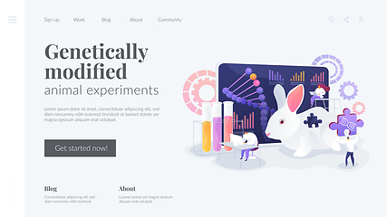 Image showing Genetically modified animals landing page concept