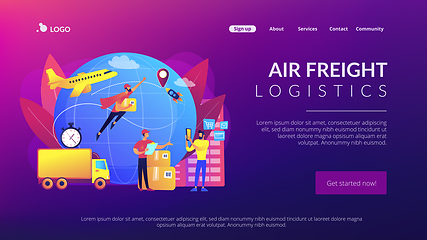 Image showing Express delivery service concept landing page.