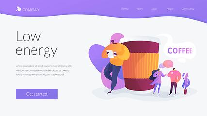 Image showing Coffee break landing page concept