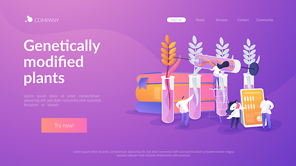 Image showing Genetically modified plants landing page concept