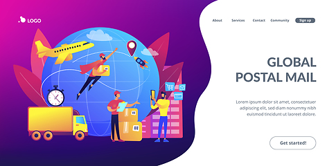 Image showing Express delivery service concept landing page.