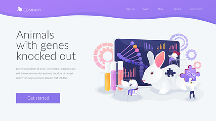 Image showing Genetically modified animals landing page concept