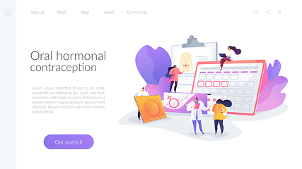 Image showing Female contraceptives landing page concept