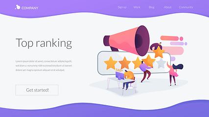 Image showing Rating landing page concept