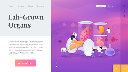 Image showing Lab-Grown Organs landing page concept