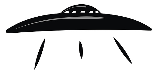 Image showing Flying saucer icon, vector or color illustration.