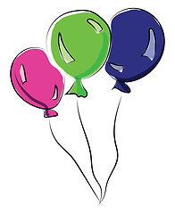 Image showing Image of balloon, vector or color illustration.