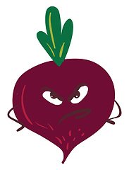 Image showing Image of angry beet, vector or color illustration.