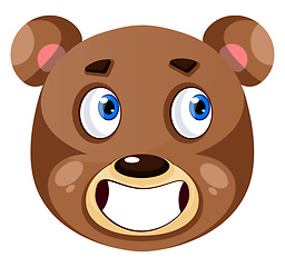 Image showing Bear is feeling joyful, illustration, vector on white background