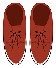 Image showing A pair of shoes, vector or color illustration.