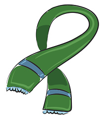 Image showing Green scarf, vector or color illustration.