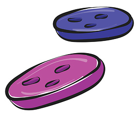 Image showing Image of three hole button, vector or color illustration.