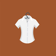 Image showing Shirt in hanger, vector or color illustration.