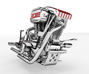 Image showing A V2 engine picture vector or color illustration